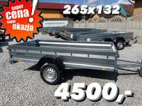 Zaslaw 265SU  ‼️Nowa bardzo mocna przyczepka 265x132 uchylna, kiper DOSTAWA‼️
