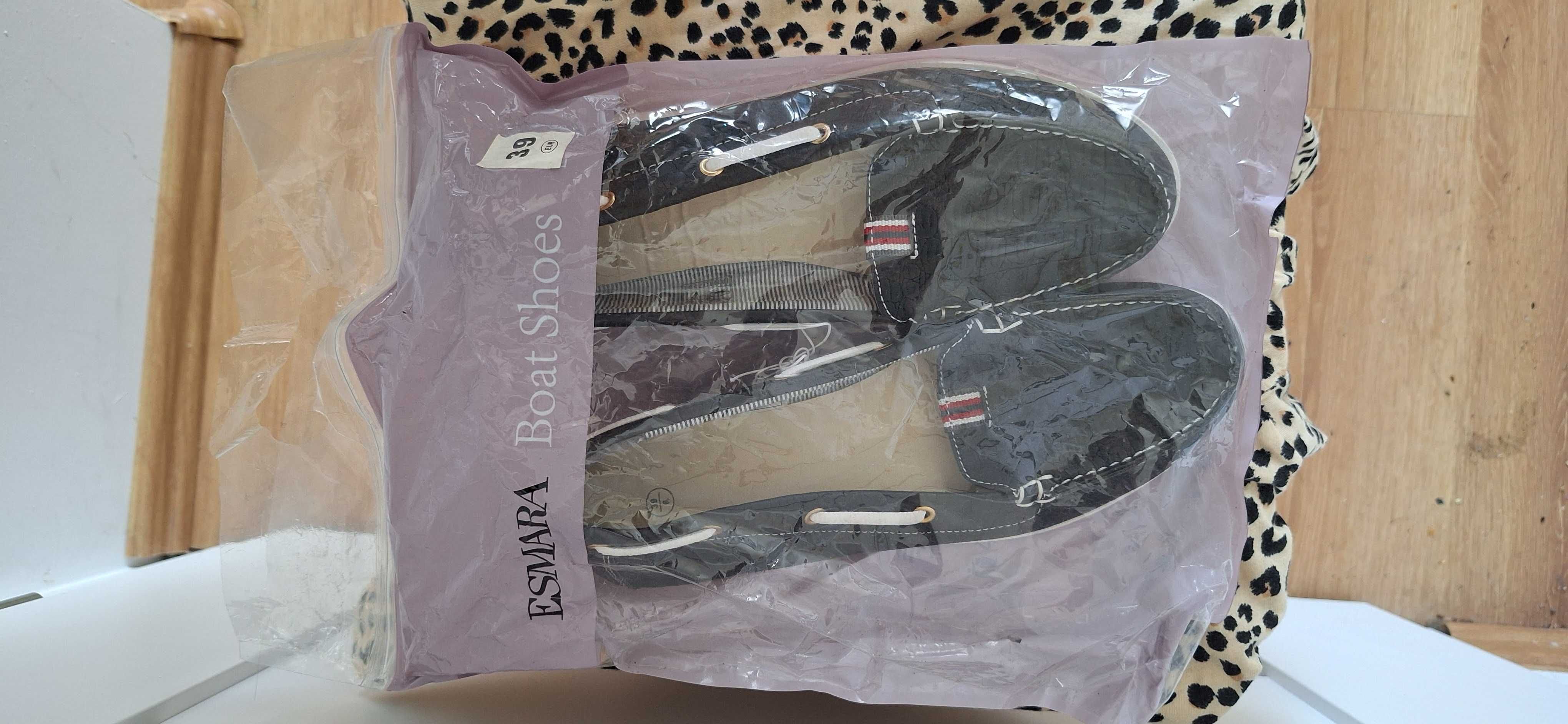 Nowe damskie buty żeglarskie rozmiar 39 mokasyny espadryle lato ESMARA