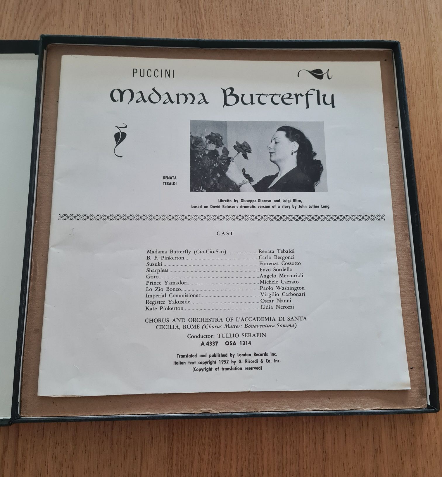 Vinil Completo Puccini Madama Butterfly 1952 VINTAGE E RARO