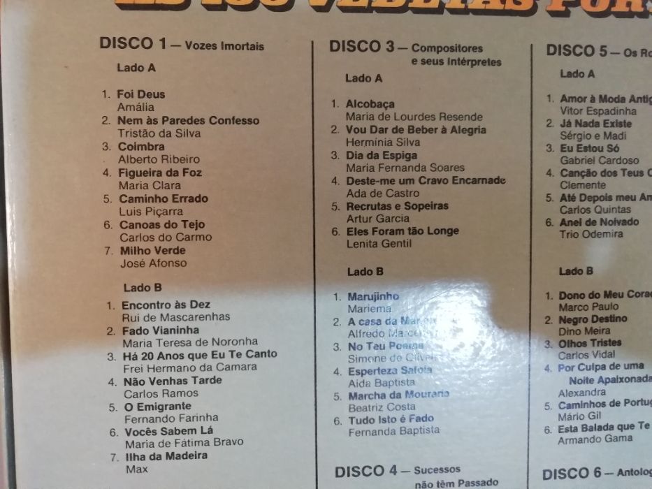 As 100 vedetas Portuguesas 8 discos Vinil Selecções Reader´s Digest*