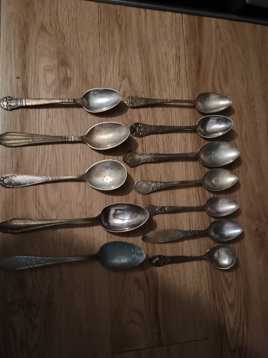 Stare sztućce platerowane łyżki