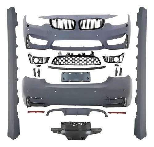 Kit pára-choques look M3 F30 c/ redes faróis de nevoeiro