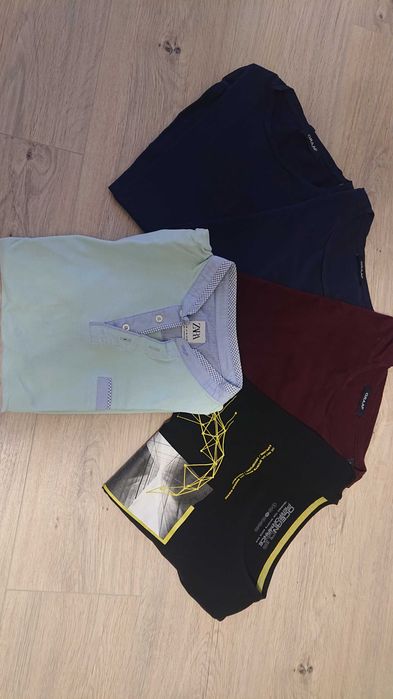 Paczka ubrań męskich, roz. M - 3 x T-shirt, 1 x longsleeve i 1 x polo