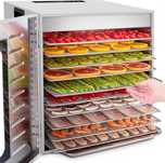 Mocna Suszarka Spożywcza Przemysłowa 1000w Lcd Dehydrator 10 Tac Zesta