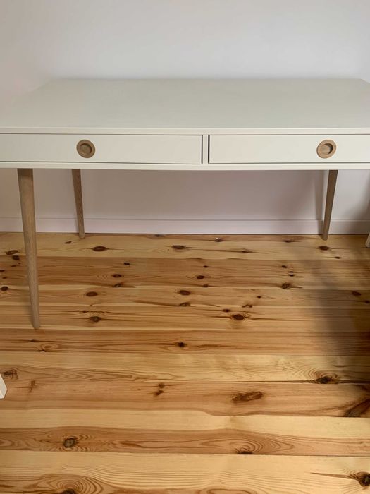 Biurko białe mat Soft Line skandynawskie