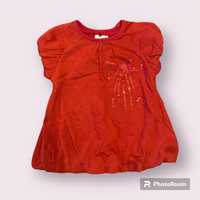 czerwona sukienka Next 68-74