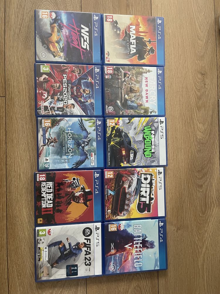 Gry ps5 nfs unbound dirt 5 rdr2 horizon forbidden west itp