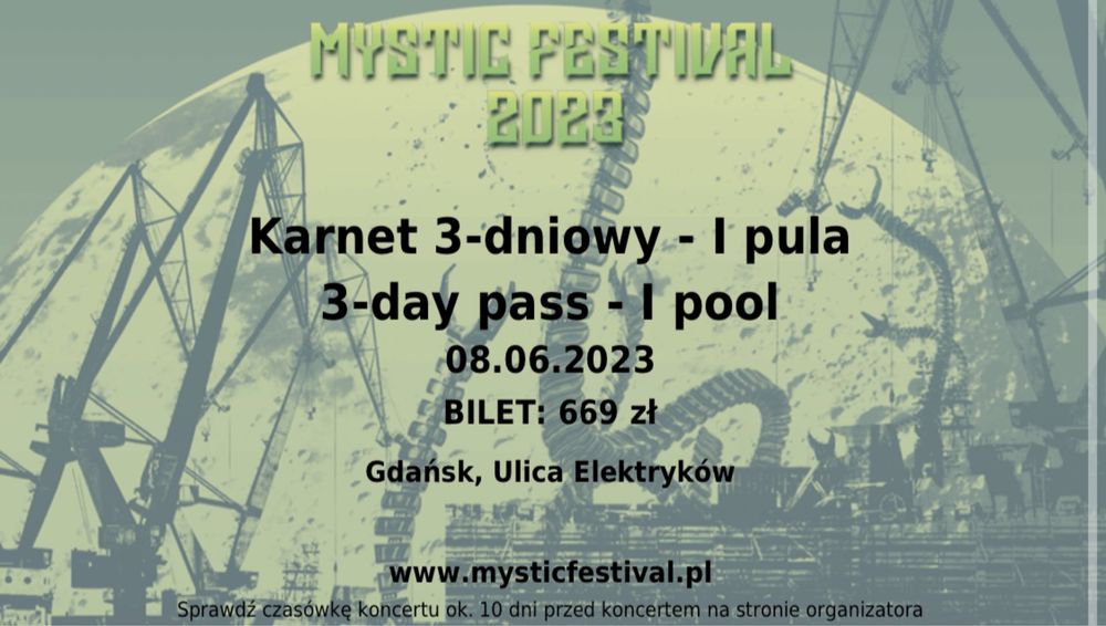 Bilet/karnet 3-dniowy na Mystic Festival 2023