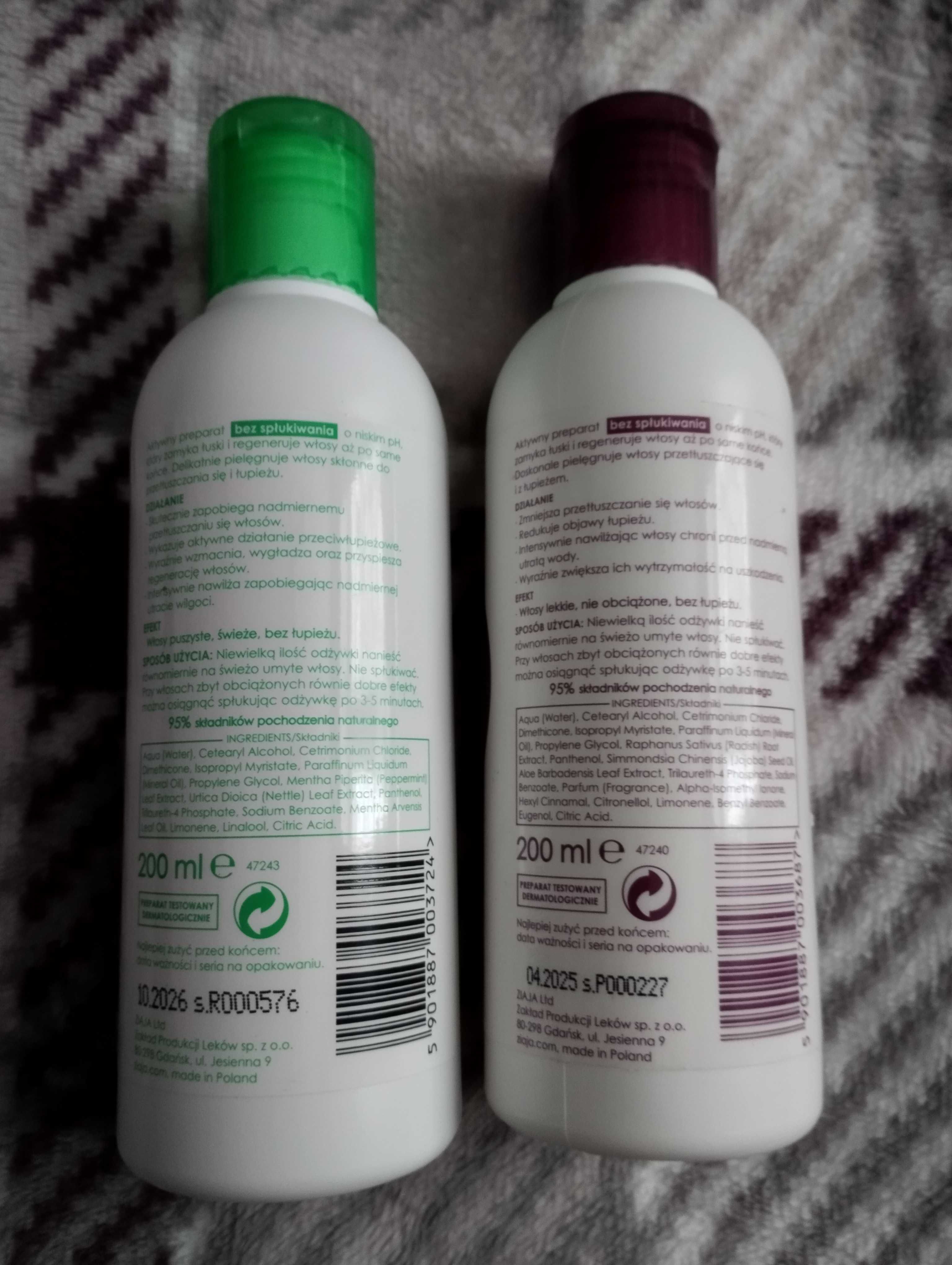 Ziaja Odżywka do włosów intensywna świeżość 200 ml   Mam 3 sztuki