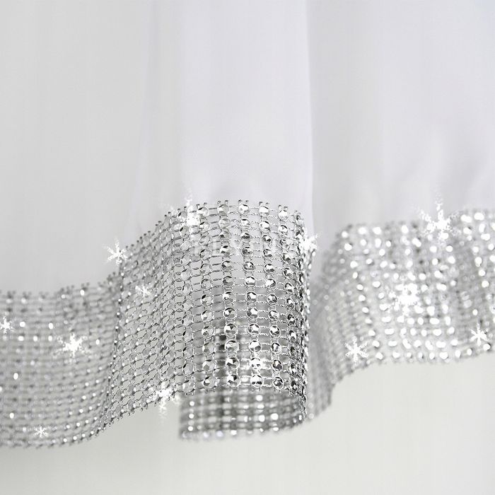 Firana Gotowa Woal Cyrkonie Zazdrostka Diamenty