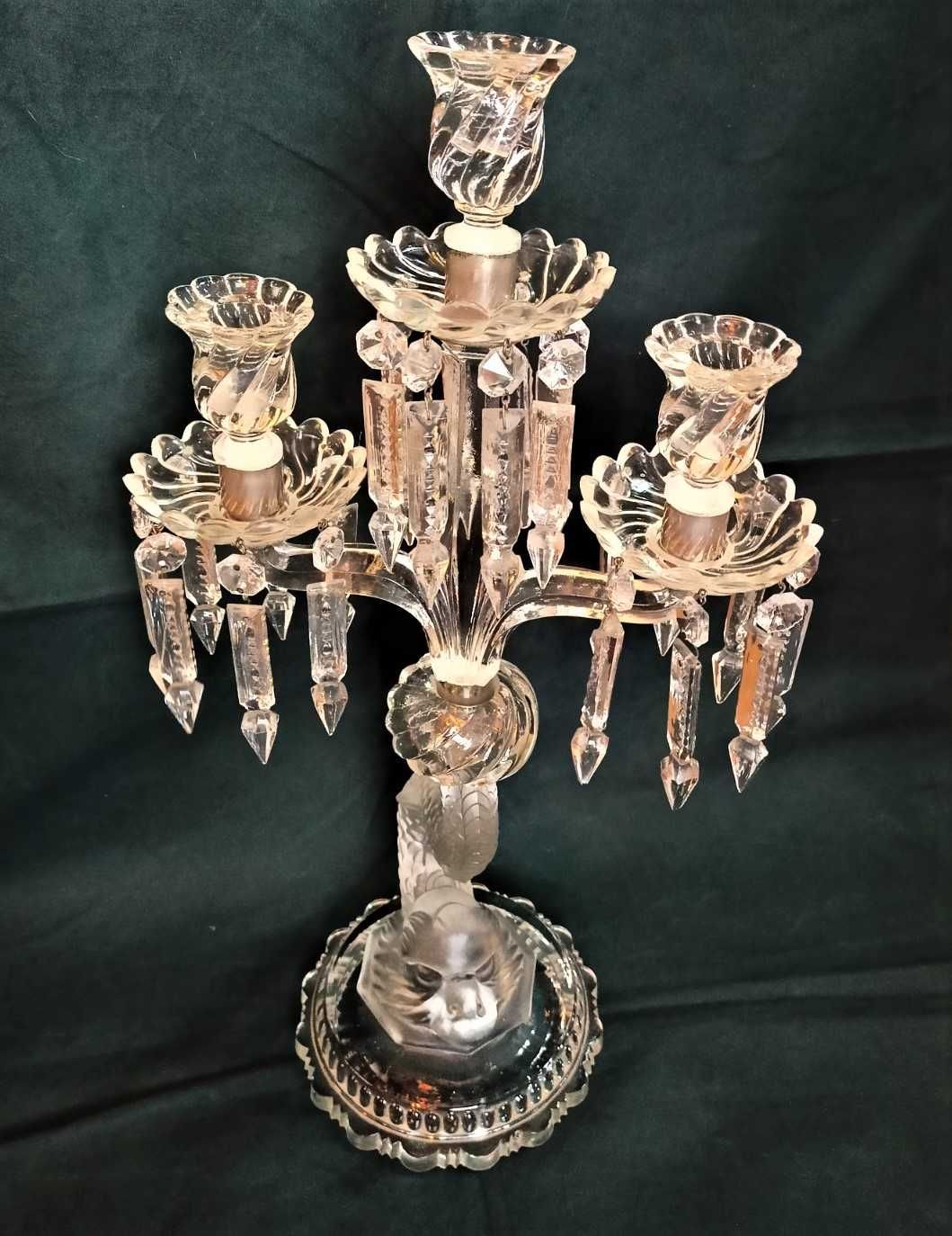 Candelabro Vidro 3 Lumes Peixe