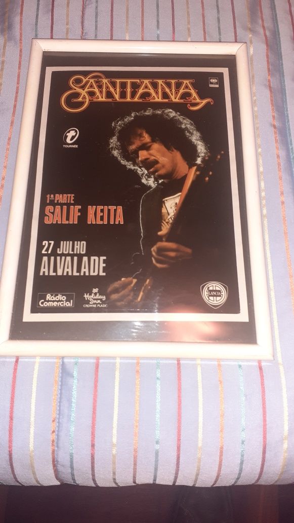 Santana concerto ao vivo Alvalade 1991 pequeno cartaz promocional