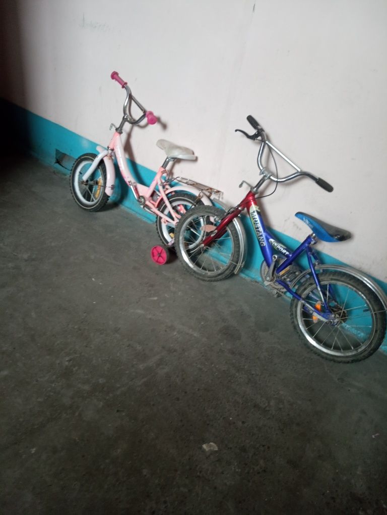 Дитячі велосипеди 14 та 16 розмір коліс ,по 500 гр то