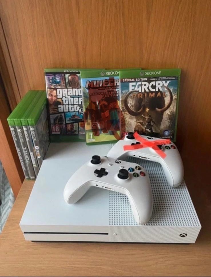 xbox one com comando e 6 jogos