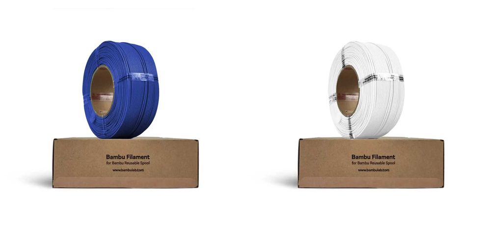Філамент BambuLab Pla Basic без котушки Jade White (10100)Blue (10601)