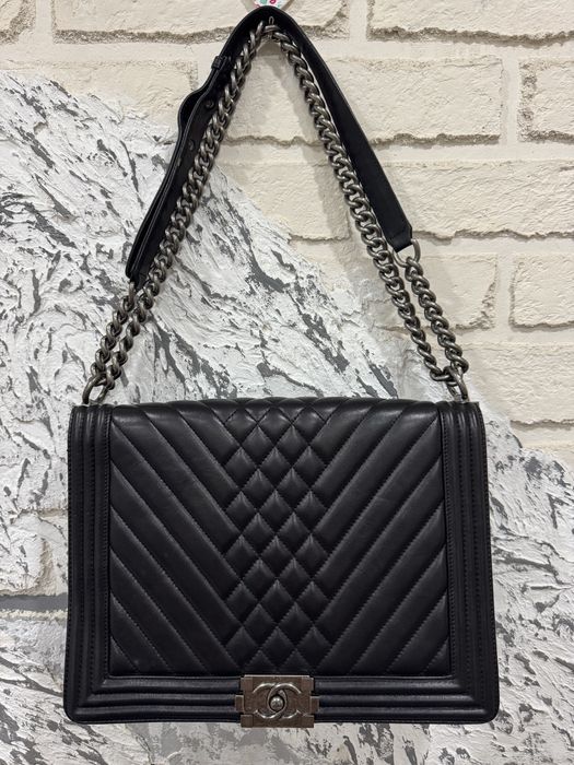 Жіноча Сумочка Boy Chanel Handbags Black Large