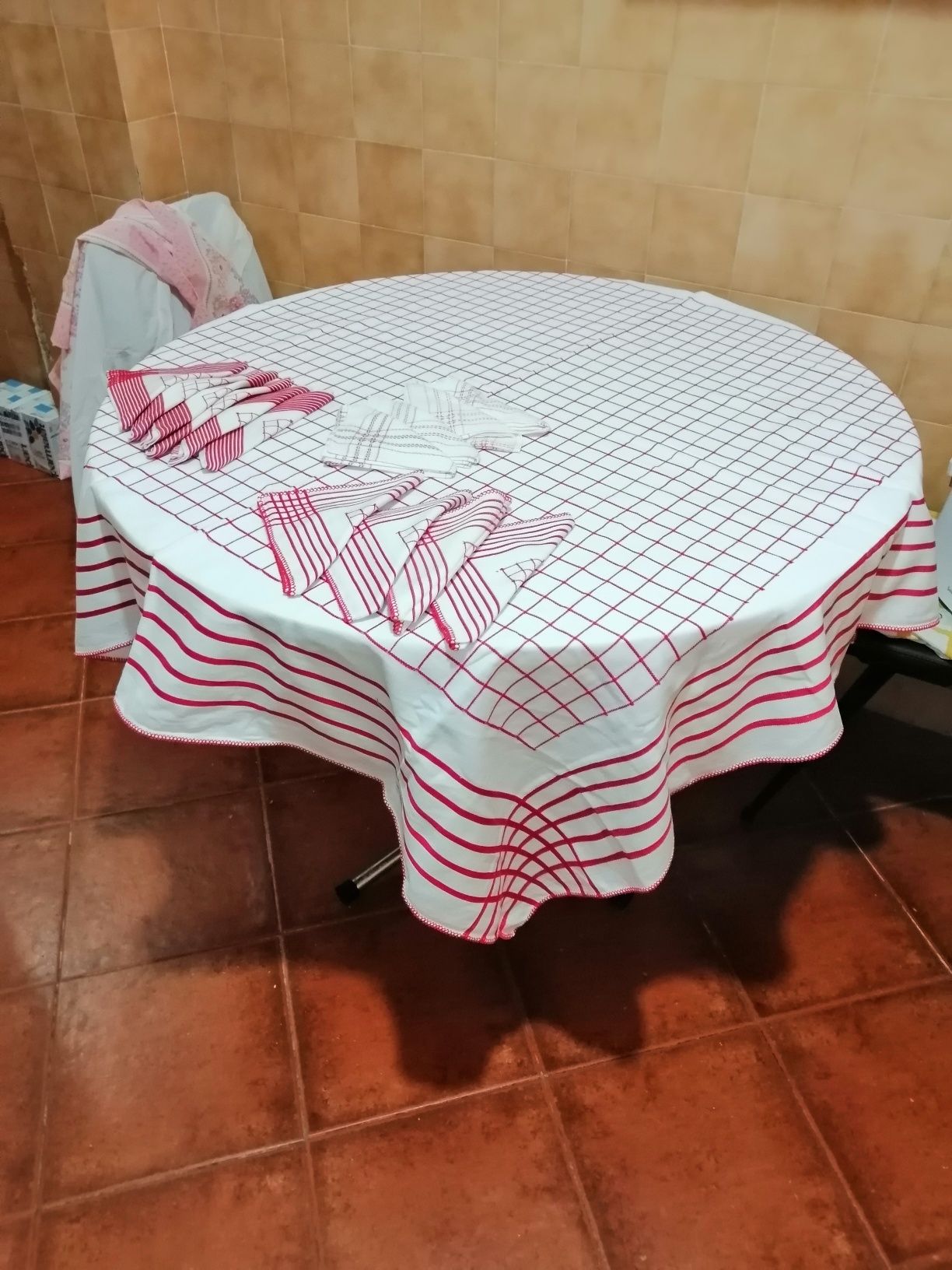 Panos para a cozinha e toalhas de mesa anos 60