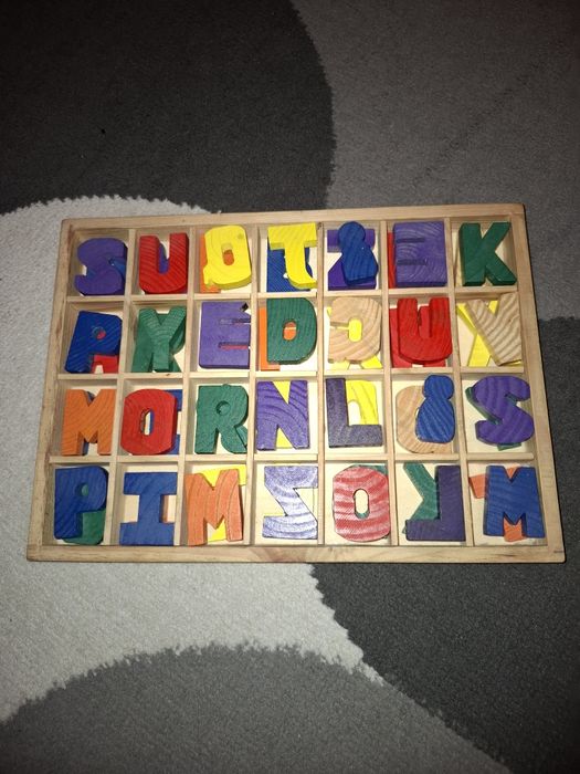 Klocki drewniane alfabet