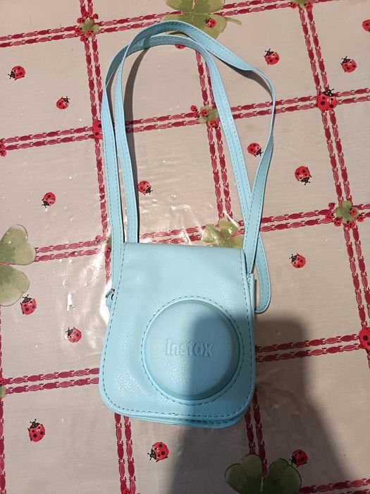 capa para câmera original instax mini 11 cor azul + oferta brindes 11