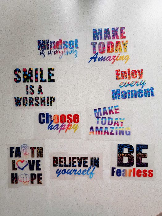 Wprasowanki   na  T-shirty    bawełniane   9 szt.