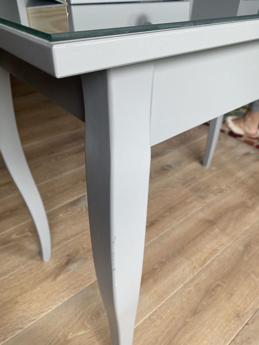 Toaletka Ikea Hemnes szara z taboretem