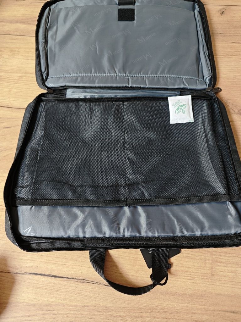Nowa torba, pokrowiec, etui na laptopa, siatka, pojemna, grafit, Matei