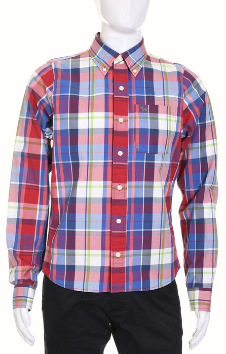 ABERCROMBIE & FITCH MUSCLE koszula męska w kratkę 100% bawełna M k 42