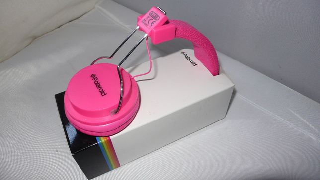 Słuchawki Polaroid różowe pink nowe