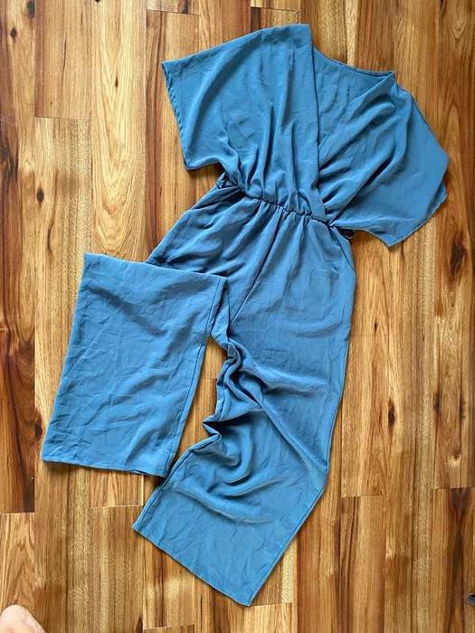 42 40 kombinezon dlugi grafit szary xxl +size dzwony szerokie nogawki