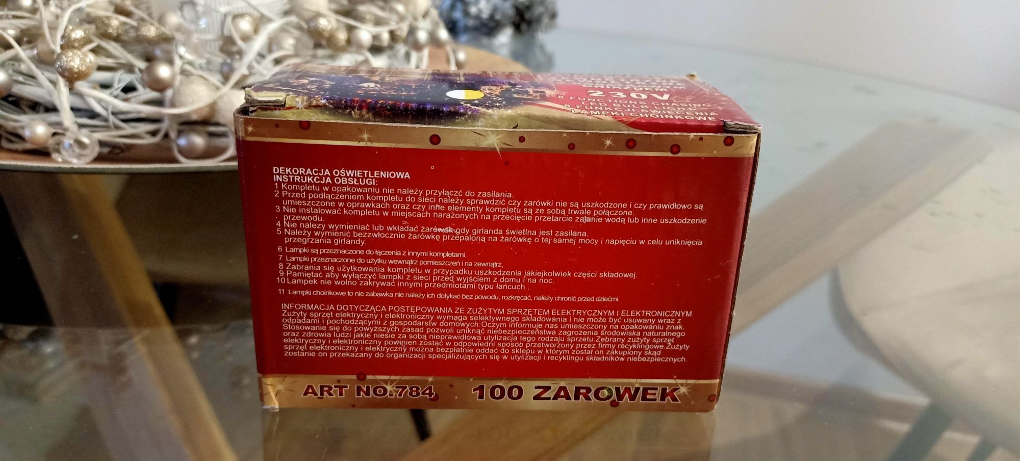Lampki choinkowe zewnętrzne i wewnętrzne 100 żarowek