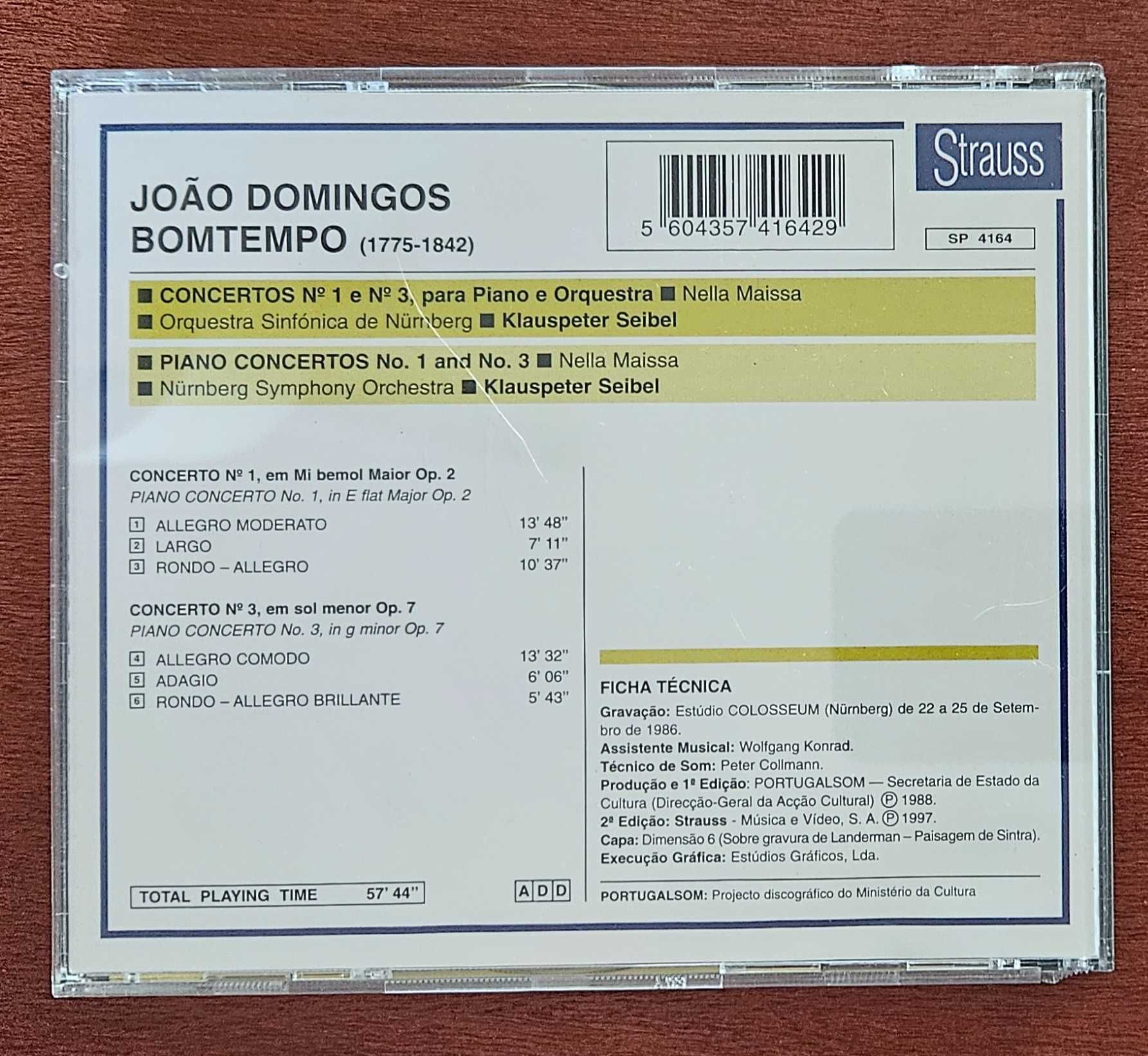CD música clássica - João Domingos Bomtempo