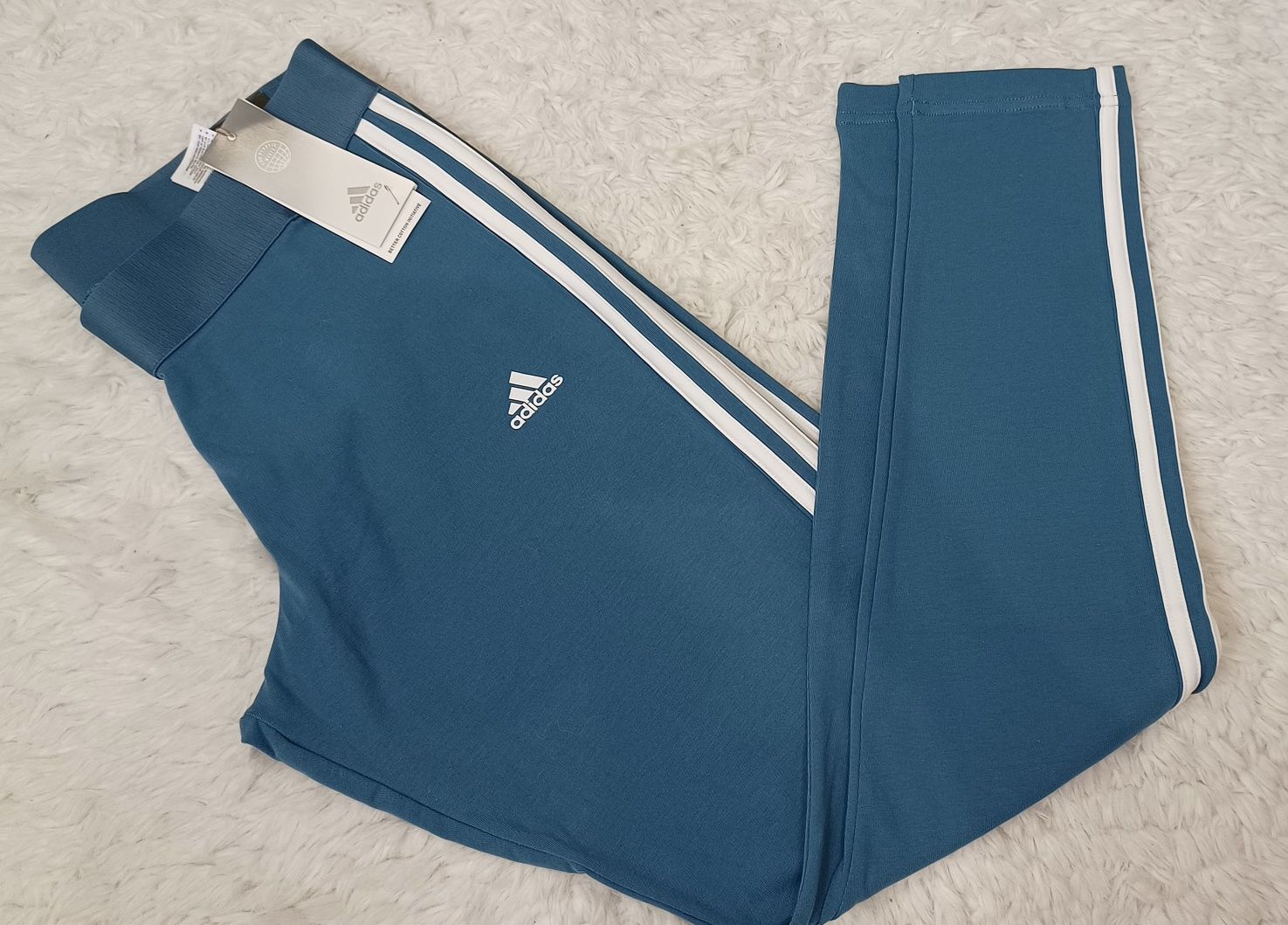 Nowe Legginsy Adidas Sky Blue L