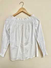 Biała koszula H&M z odkrytymi ramionami L/XL