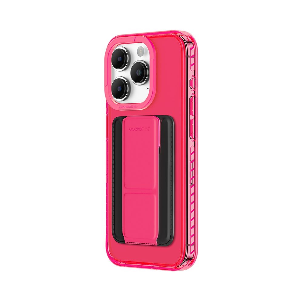 Amazing Thing Etui Titan Pro Do Iphone 15 Pro Max Różowy Z Podstawką