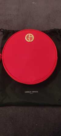 Kosmetyczka Giorgio Armani beauty czerwona, okrągła nowa