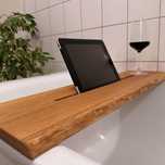 Drewniana Półka Podkładka na Tablet i Laptop do Wanny 20 x 75 cm