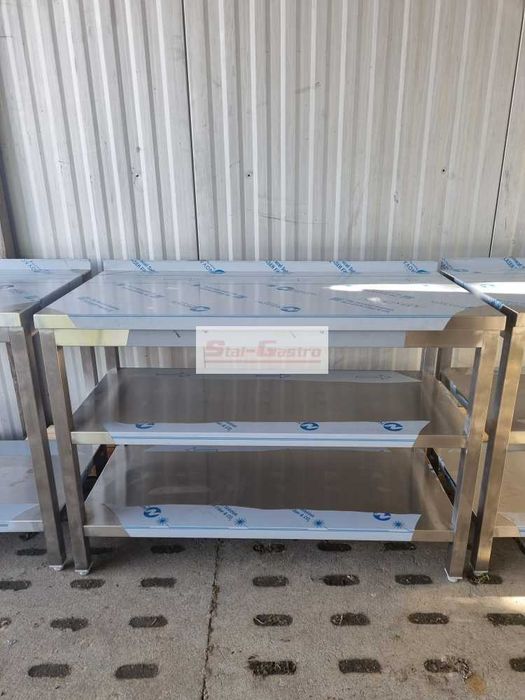 Stół z dwiema półkami 1200x600x850