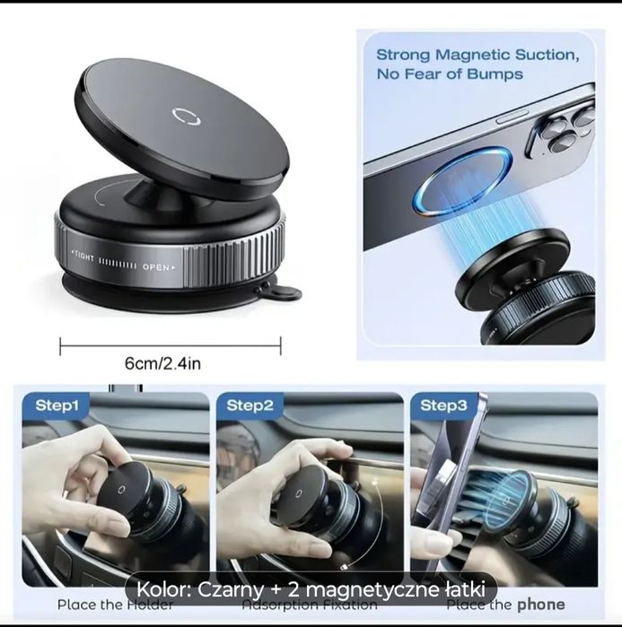 Magnetyczny uchwyt na telefon