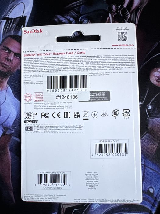 Карта пам'яті SanDisk Nintendo Switch microSD Express card 256 GB