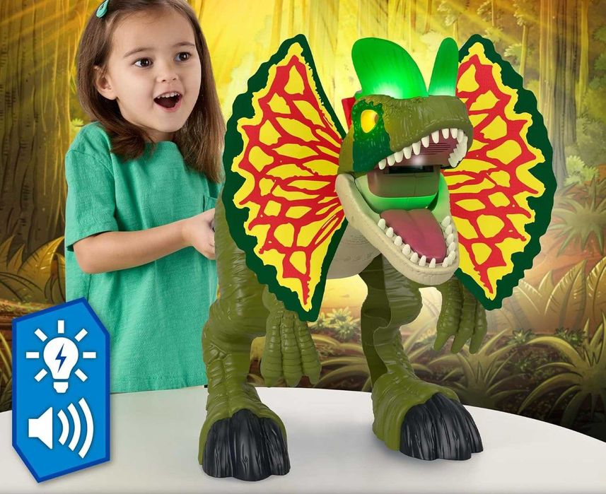 Динозавр Ділофозавр Imaginext Jurassic World Dilophosaurus Fierce