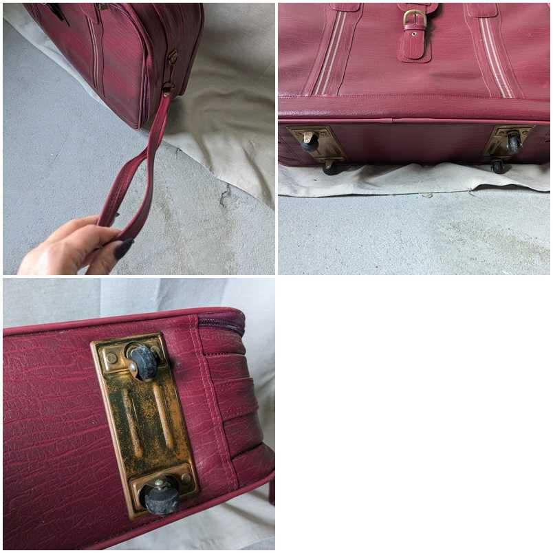 Vintage Rodelle Mala de Viagem c/ Rodas Vermelha