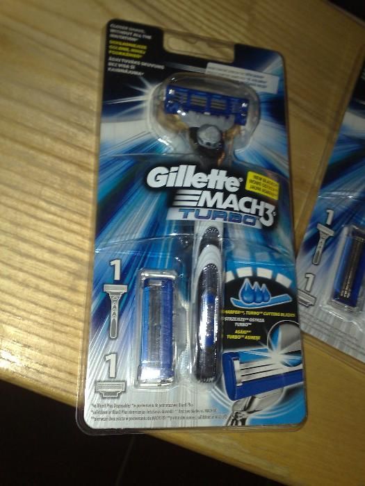 GILLETTE MACH 3 Turbo + wkłady 2 sztuki + tania wysyłka :)