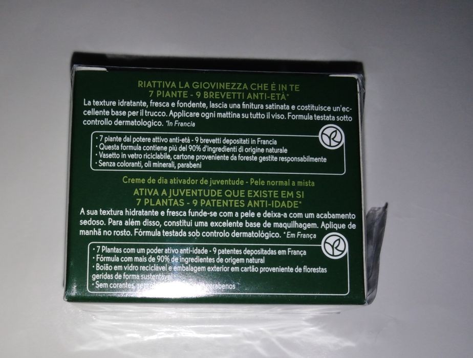 SALDOS - Creme activador de juventude Elixir 7.9 da Yves Rocher, NOVO.