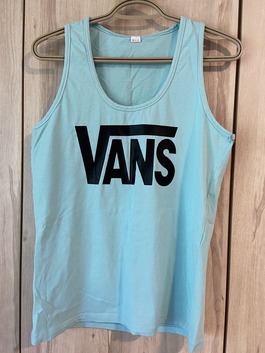 Vans XL bardziej S/ M seledynowa  bluzka sportowa na ramiączkach