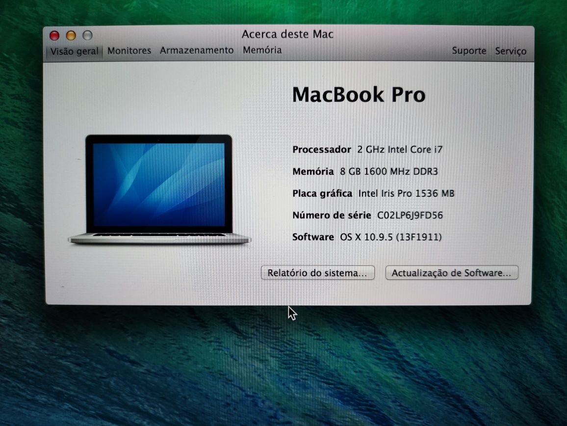 MacBook Pro Retina, 15 polegadas, finais de 2013