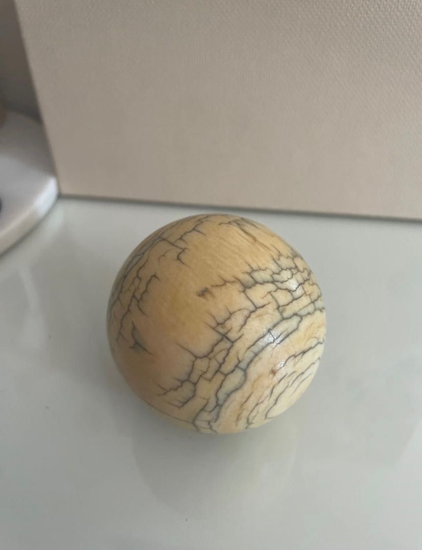 Bola de Bilhar Antiga estilo Napoleão III do Séc. XIX Peça de Coleção