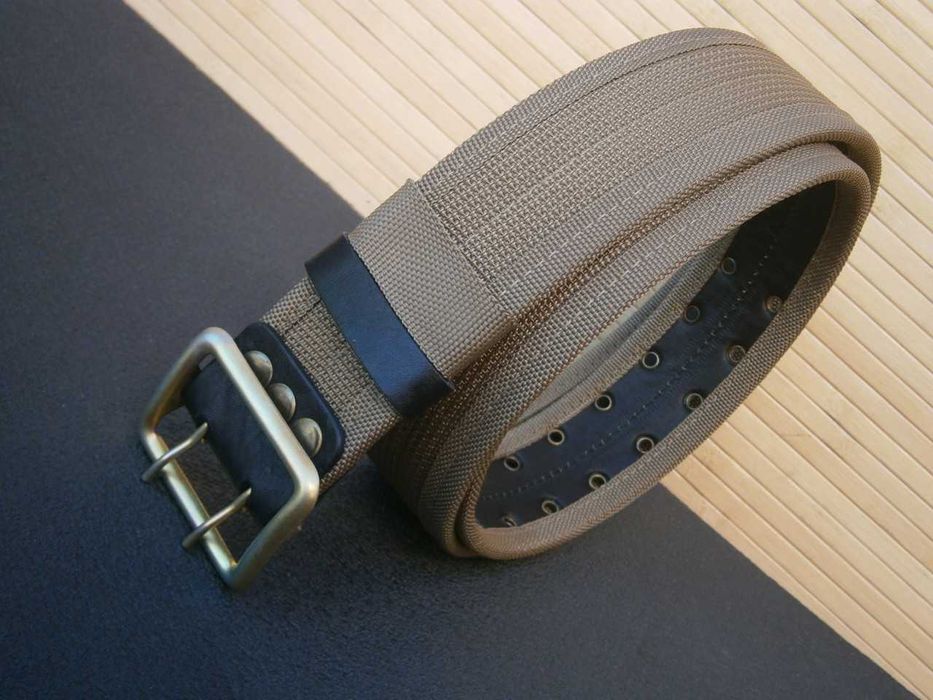 Ремінь офіцерський польовий койот (110-115см) стропа+шкіра