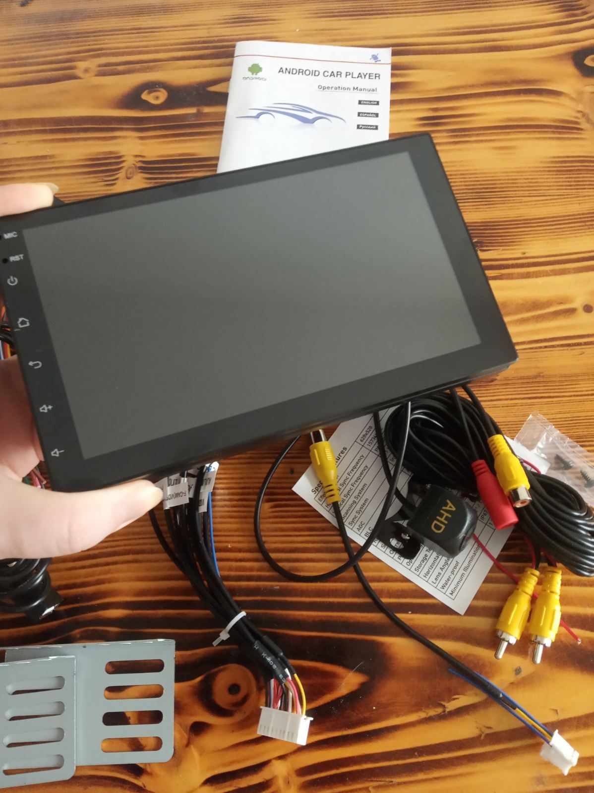 2din Android магнітола з рамкою і камерою заднього виду