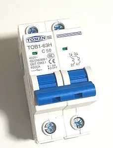 TOMZN TOB1-63H 2P 50A AC автомат выключатель переменного тока