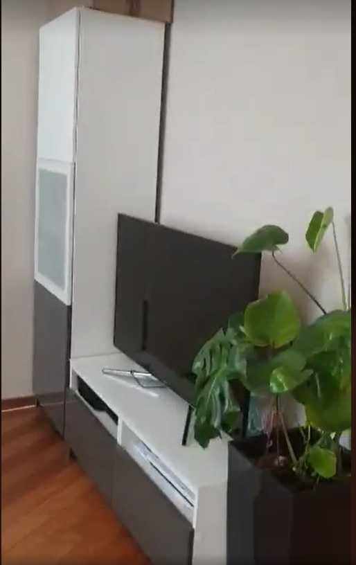 Ikea Besta szafka pod TV RTV oraz słupek komplet szary biały komplet